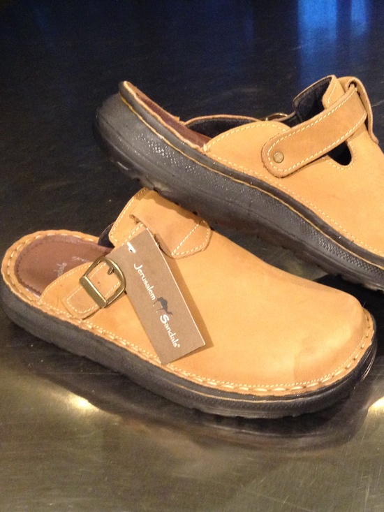 NWT Jerusalem Sandals Sz 9 Mens / 11.5 Wmn. Brown Leather Slip-On Buckle Unisex main image 9